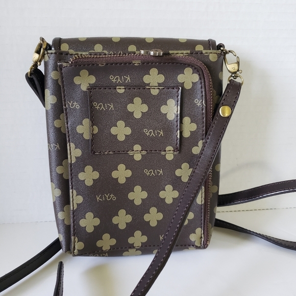 Kiyto Japanese Small Green/Brown Crossbody/Wallet. - Picture 2 of 11